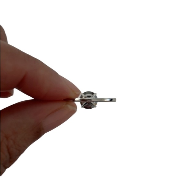 S925 2.5-3 Carat Gray Moissanite Round Lotus Petal 4 Prong Tulip Ring - Picture 8 of 9